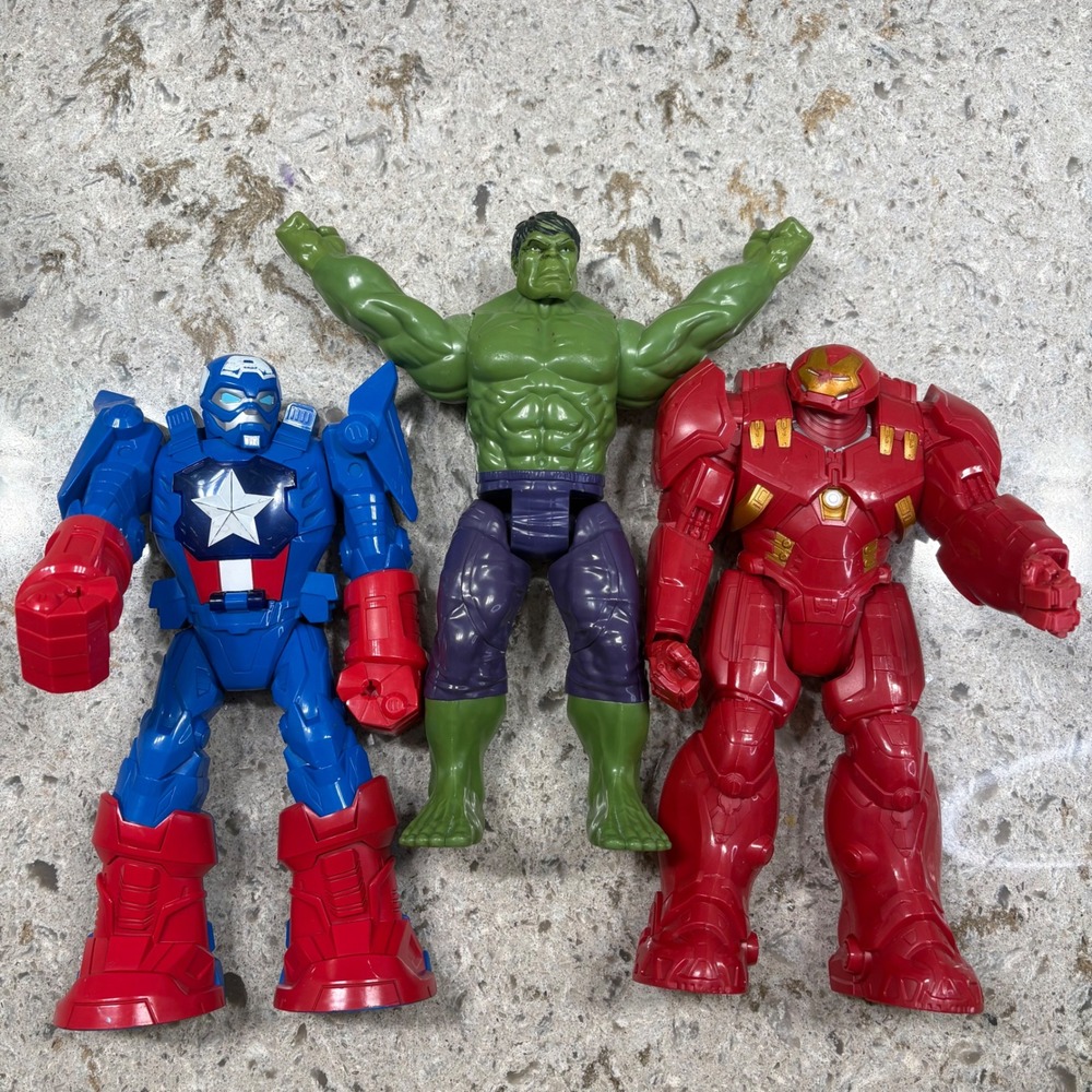 Marvel Avengers Action Figures Hulk Captain America Iron Man Hulkbuster Toys 1'0